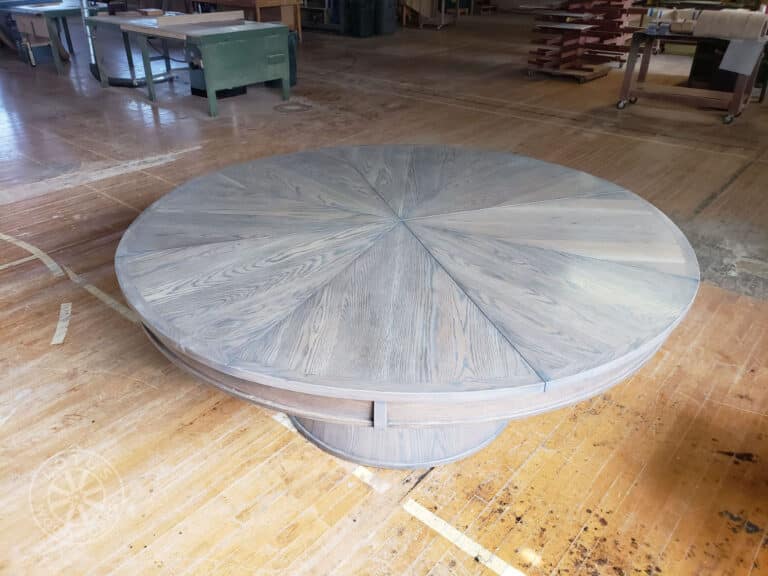8 Leaf Expanding Round Table Side View - The Nagin Table