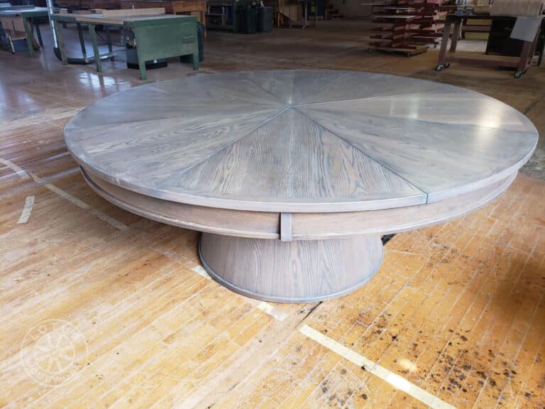 8 Leaf Expanding Round Table Side View - The Nagin Table