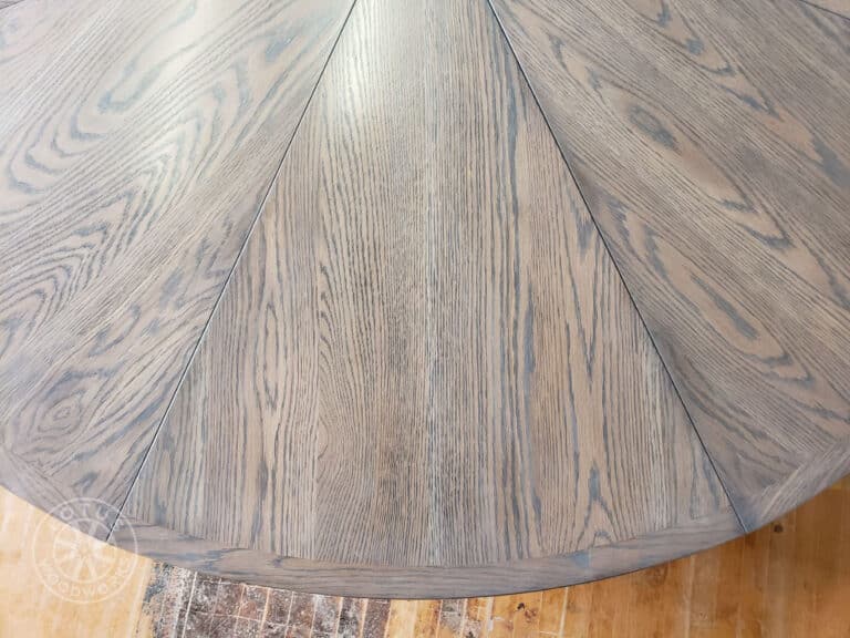 8 Leaf Expanding Round Table Close View - The Nagin Table