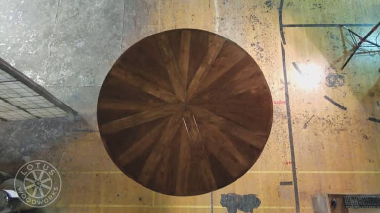 8 Leaf Expanding Round Table Top View - Klepach