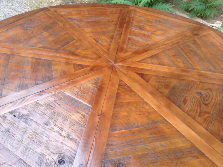 8 Leaf Expanding Round Table Side View - Dooley