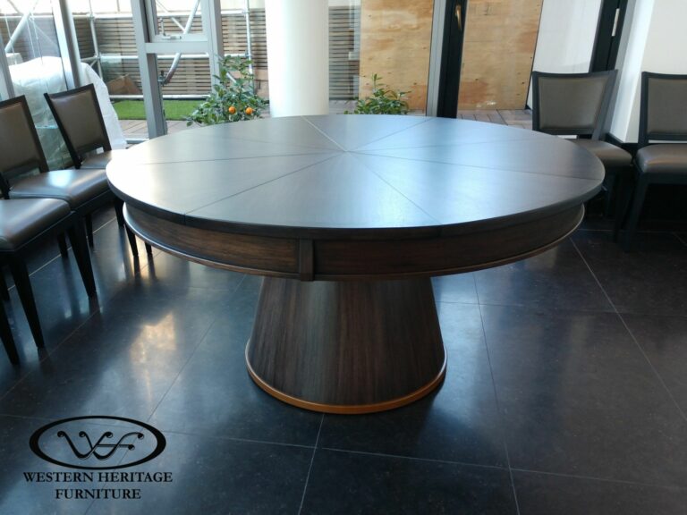 8 Leaf Expanding Round Table Client Photo - The Hazen Table