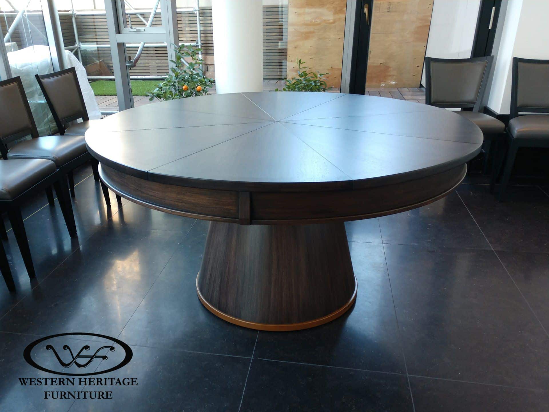 8 Leaf Expanding Round Table Client Photo - The Hazen Table