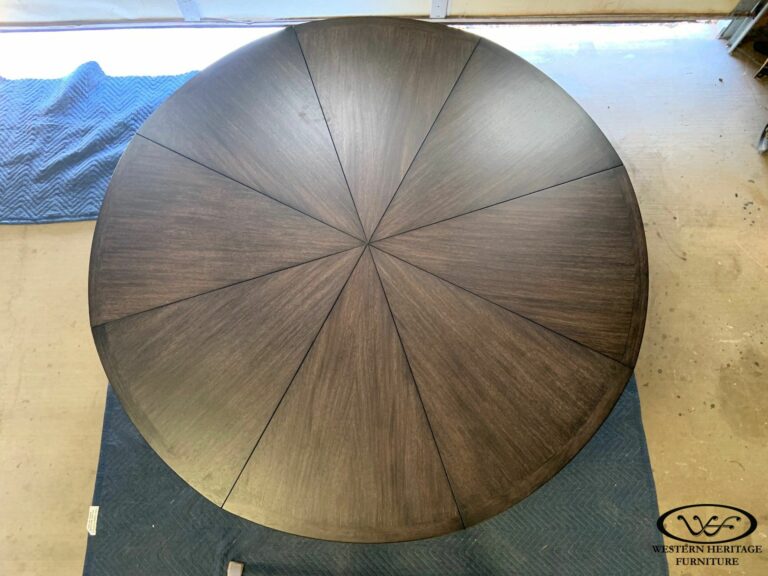 8 Leaf Expanding Round Table Top View - The Hazen Table