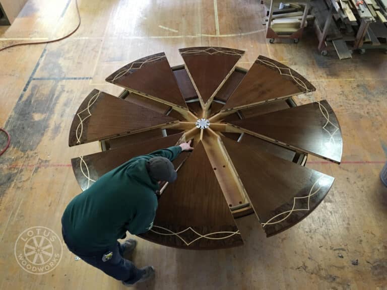 8 Leaf Expanding Round Table Extending the Table - Coastal