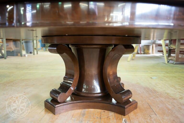 8 Leaf Expanding Round Table Corbels Base - Coca Bean