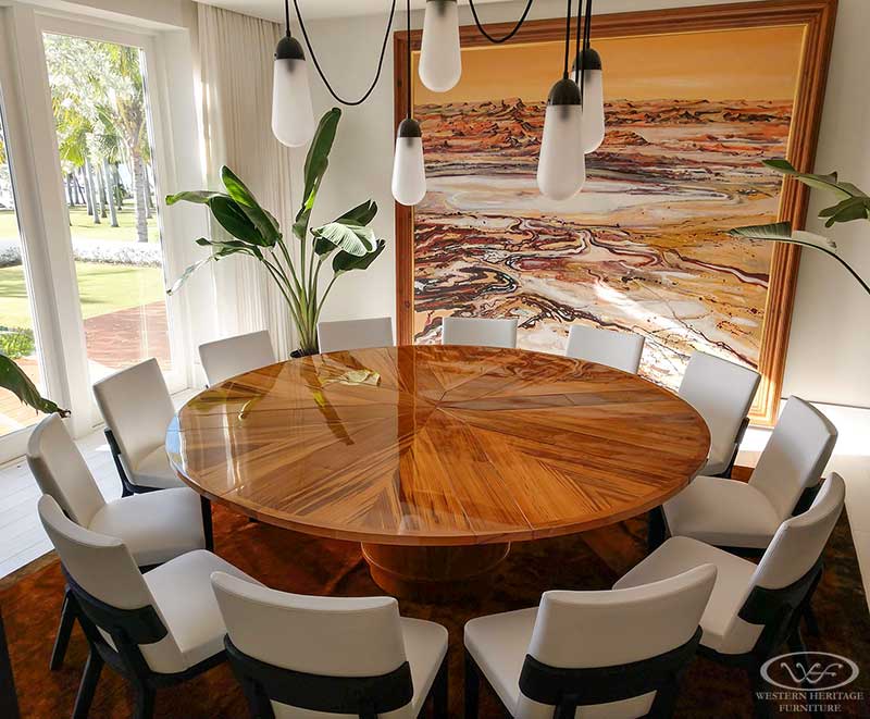 8 Leaf Expanding Round Table Client Photo - Norman