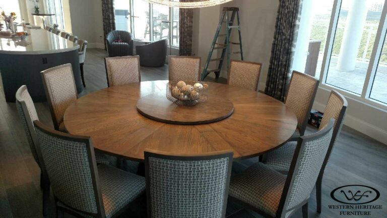 8 Leaf Expanding Round Table Client Photo - The Nagin Table