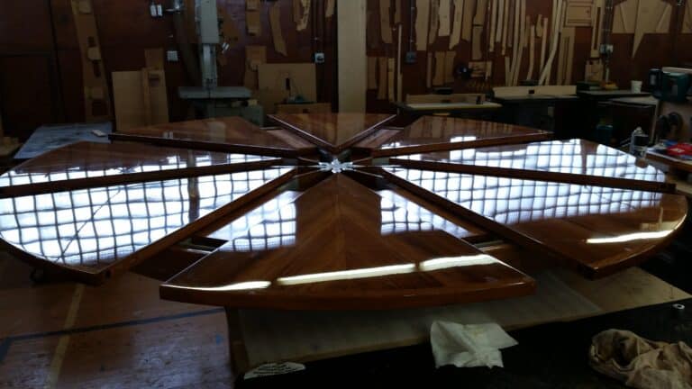 8 Leaf Expanding Round Table Work In Progress - Honey
