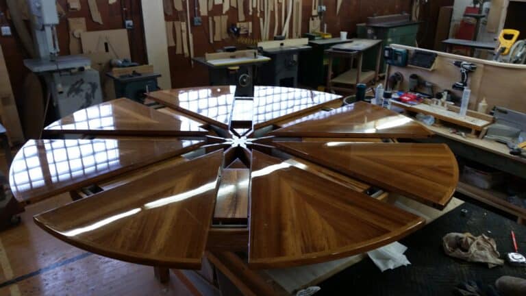 8 Leaf Expanding Round Table Work In Progress - Honey