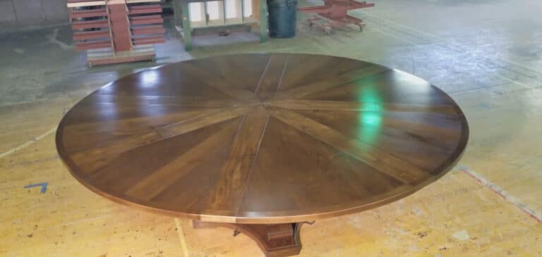 8 Leaf Expanding Round Table Side View - Klepach