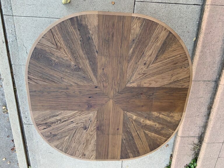 4 Leaf Expanding Round Table Top View - Binder