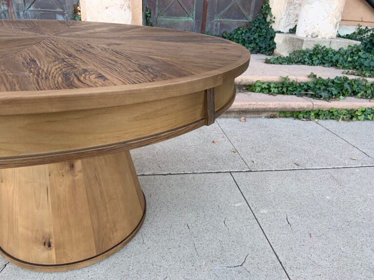 4 Leaf Expanding Round Table Outside Side View - Binder