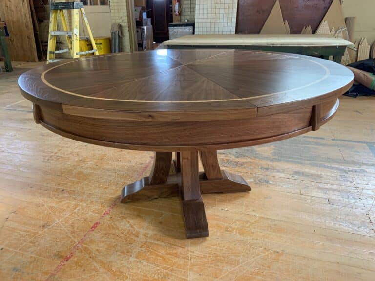 8 Leaf Expanding Round Table Side View - Casden