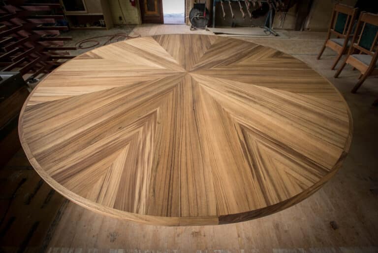 8 Leaf Expanding Round Table Side View - McHugh