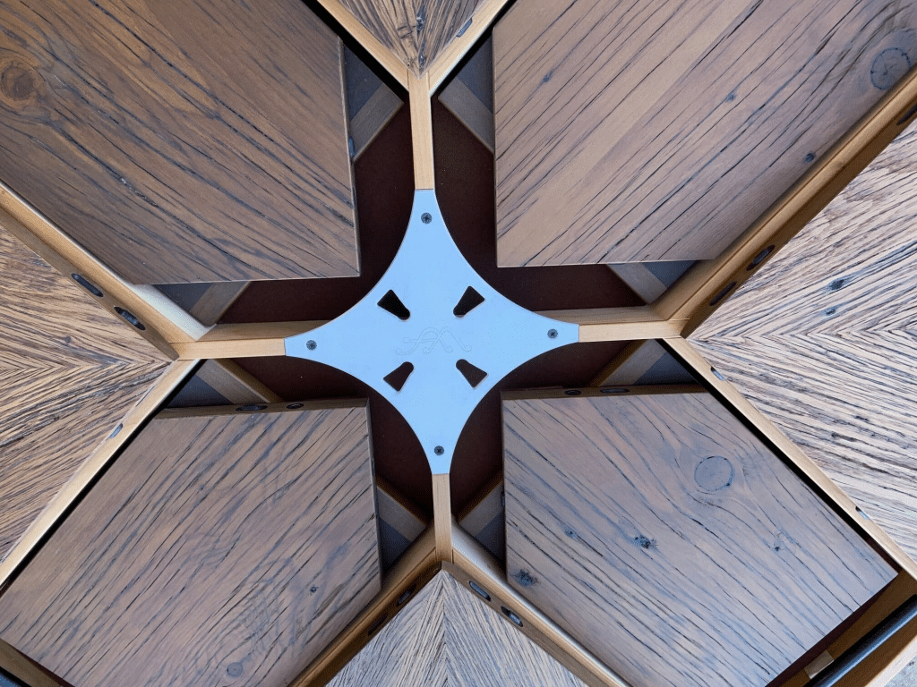 Expanding table. The art and utility of expanding round tables.