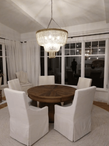 Finished product. The art and utility of expanding round tables.